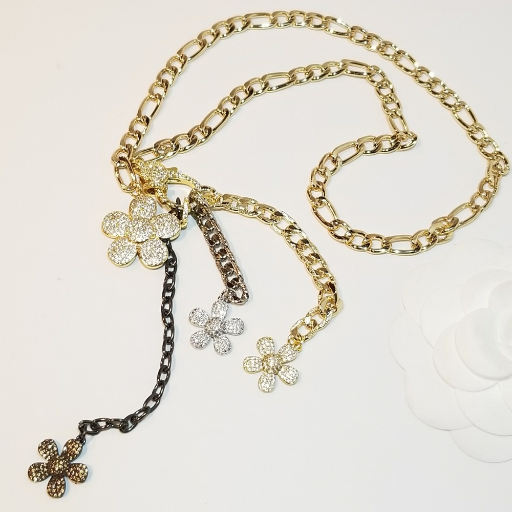 Bouquet of Flowers Statement Necklace NEW - Picture 10 of 10